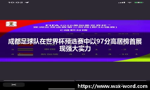 成都足球队在世界杯预选赛中以97分高居榜首展现强大实力